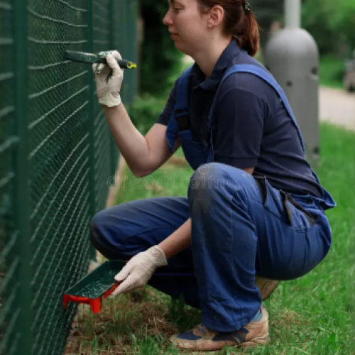 woman fensing woman fensing
